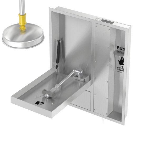 Bradley S19345HXB Barrier Free Concealed Eyewash & Drench Shower