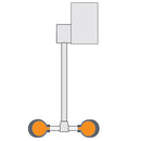 Guardian G1778LH Eye/Face Wash, Wall Mounted Swing-Down