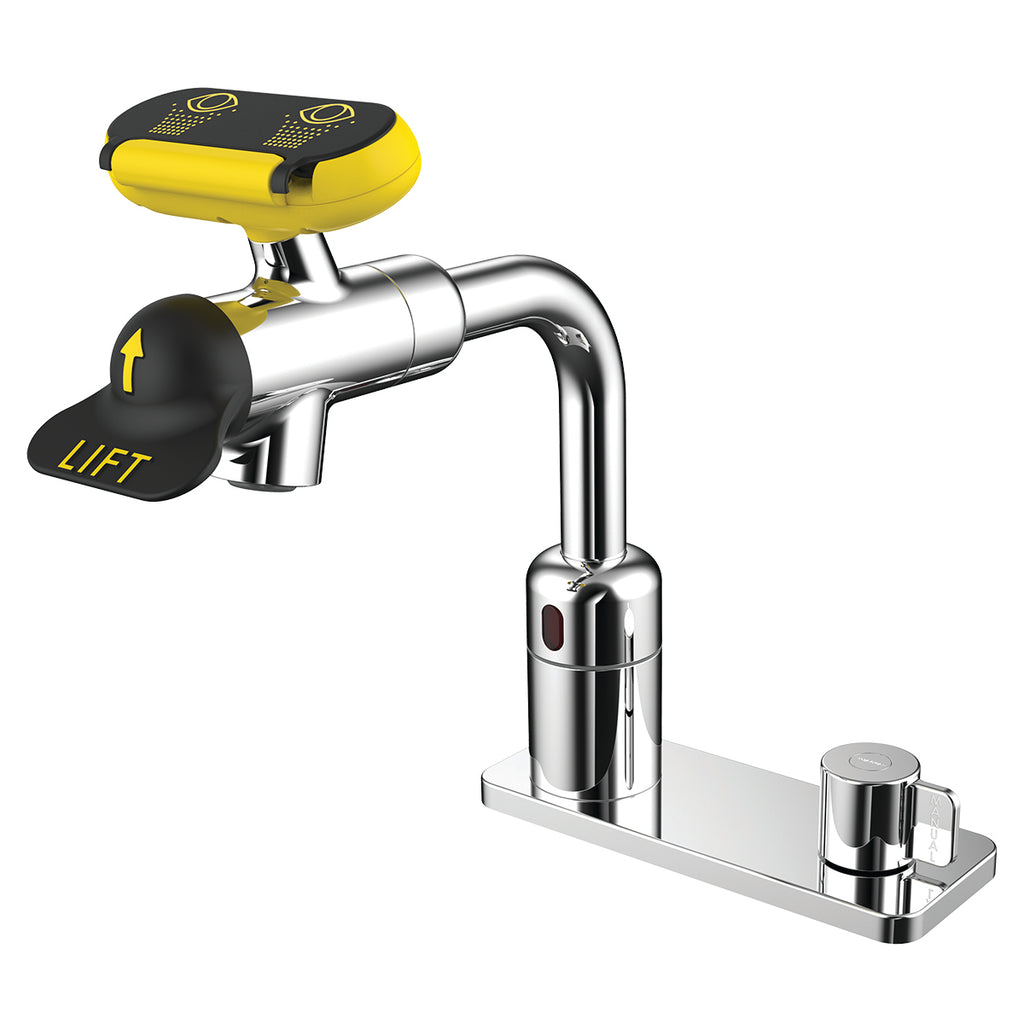 Speakman Eyesaver SEF-18107 Battery Powered Sensor Eyewash Faucet with Manual Ov