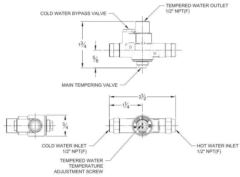 Vanne thermostatique de mélange - 9201E - Haws AG - Headquarters