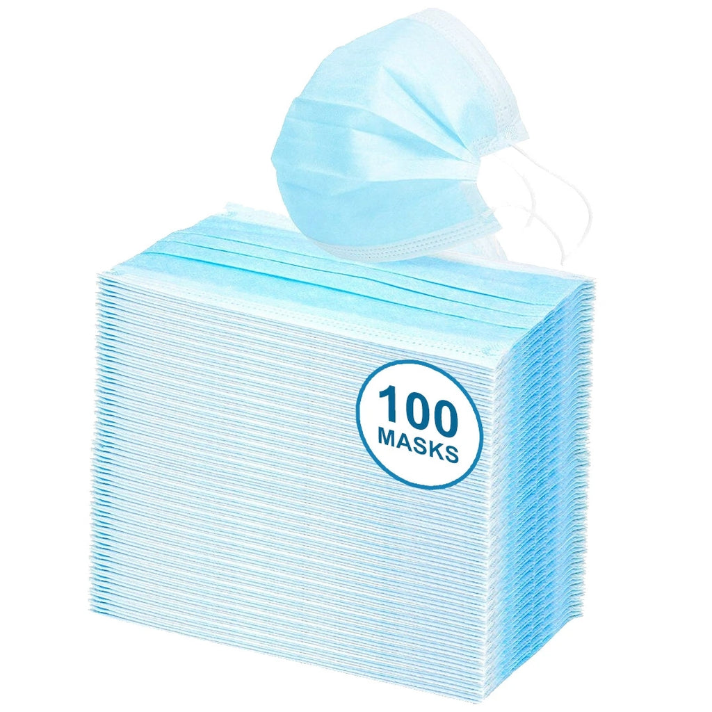3 Ply Disposable Face Masks, Pack of 100 - 3PM-100 | EyewashDirect.com