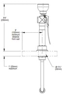 Bradley S19-460 Deck Mount Single Head Eyewash Drench Hose