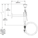 Bradley S1944011ABC Wall Mount Dual Head Eye Face Wash Drench Hose