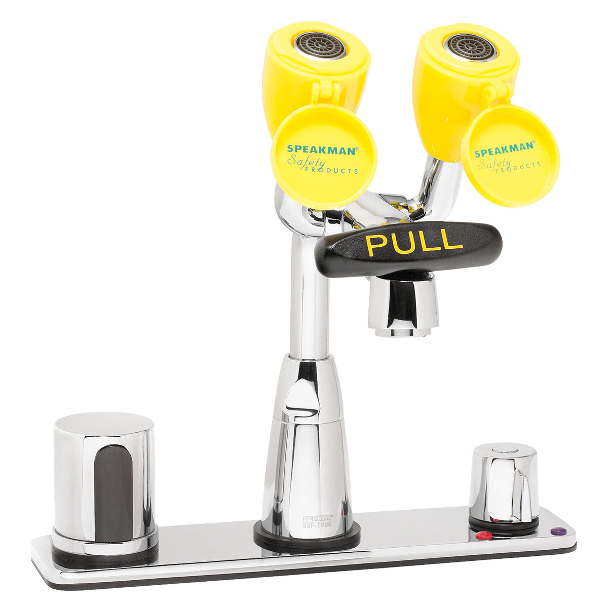 Speakman Eyesaver SEF-1814-8 Batt. Op. Sensor Eyewash 8 In. Faucet with Above Counter Mixing Valve - SEF-1814-8